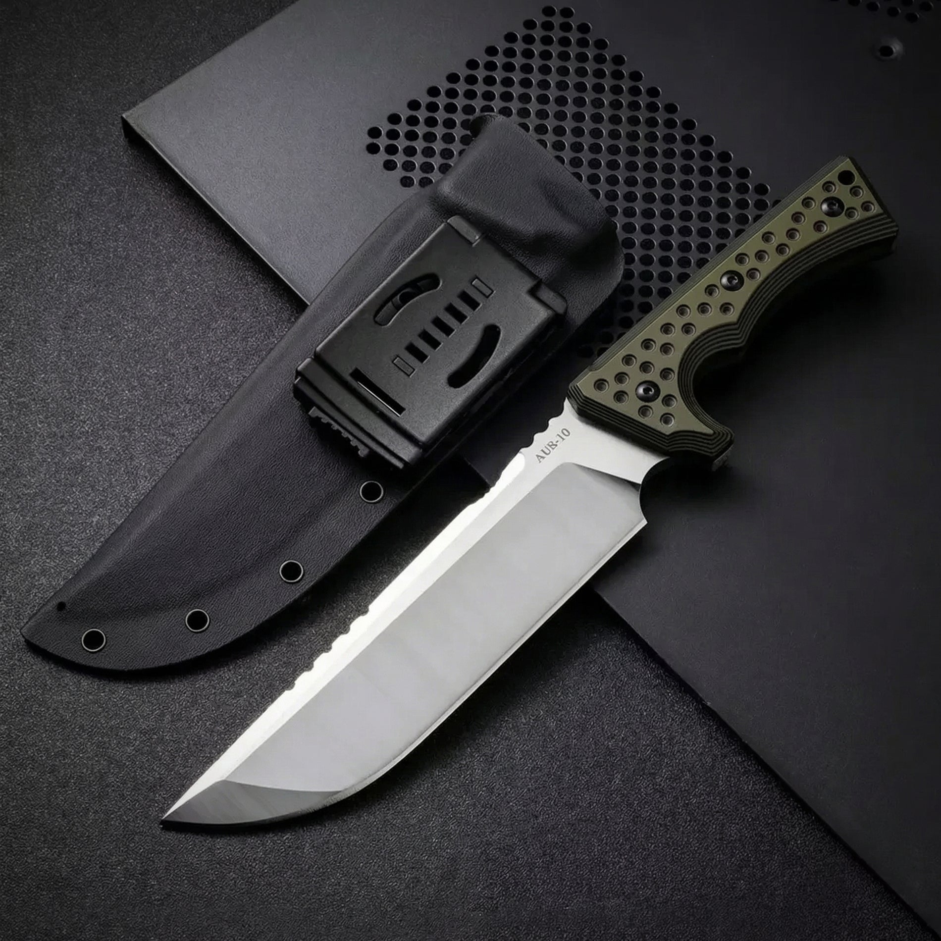 Titan Dominator Survival Knife | Heavy-Duty Fixed Blade, Kydex Sheath