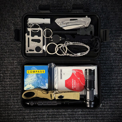 12pcs Survival Kit for Adventure | Essential Outdoor Tactical Gear