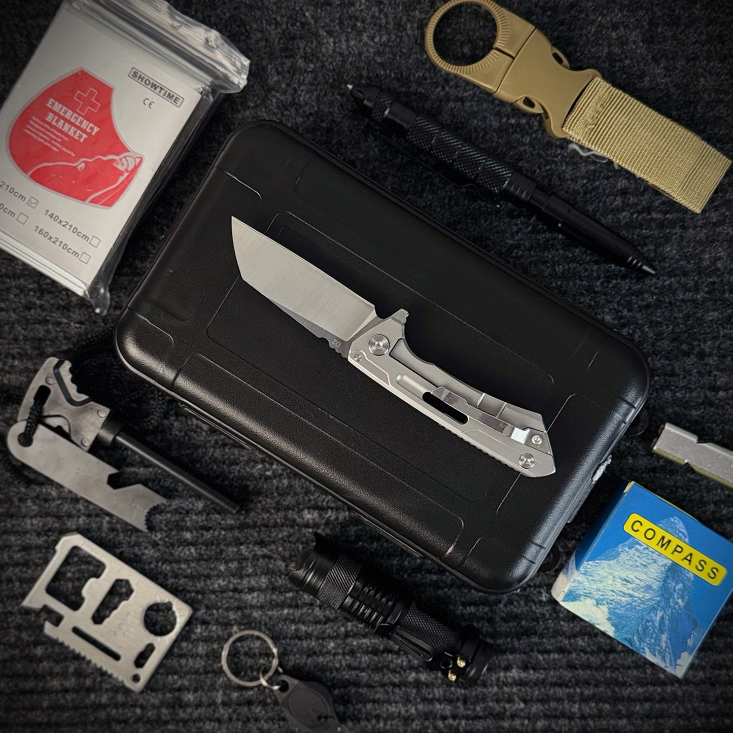 12pcs Survival Kit for Adventure | Essential Outdoor Tactical Gear