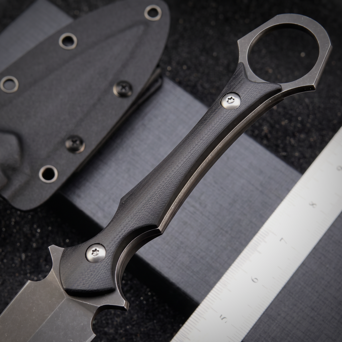 Phantom Fang knife – D2 Steel Double-Edge Dagger