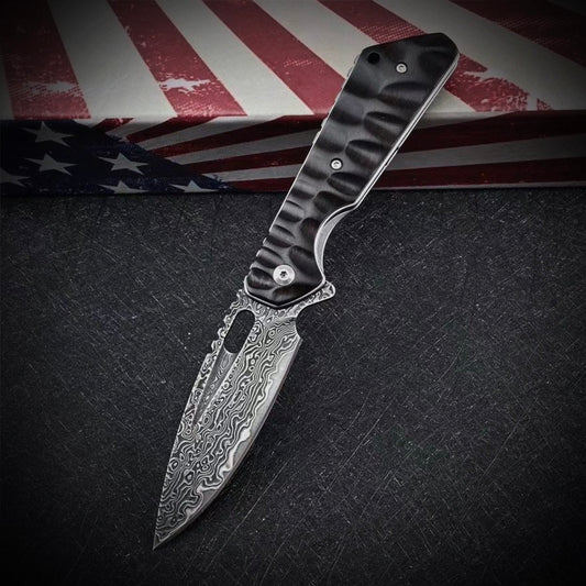 Raven Damascus knife