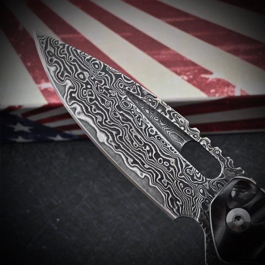 Raven Damascus knife